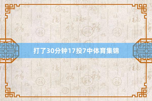 打了30分钟17投7中体育集锦