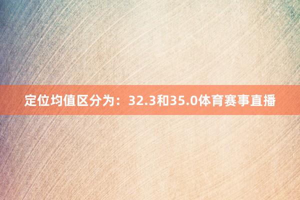 定位均值区分为：32.3和35.0体育赛事直播