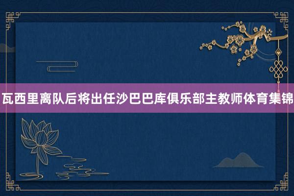 瓦西里离队后将出任沙巴巴库俱乐部主教师体育集锦